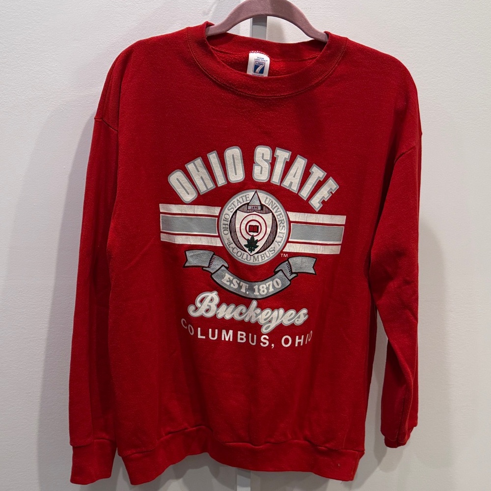 Vintage Ohio State Buckeyes Sweatshirt XL Red Made in USA Size XL